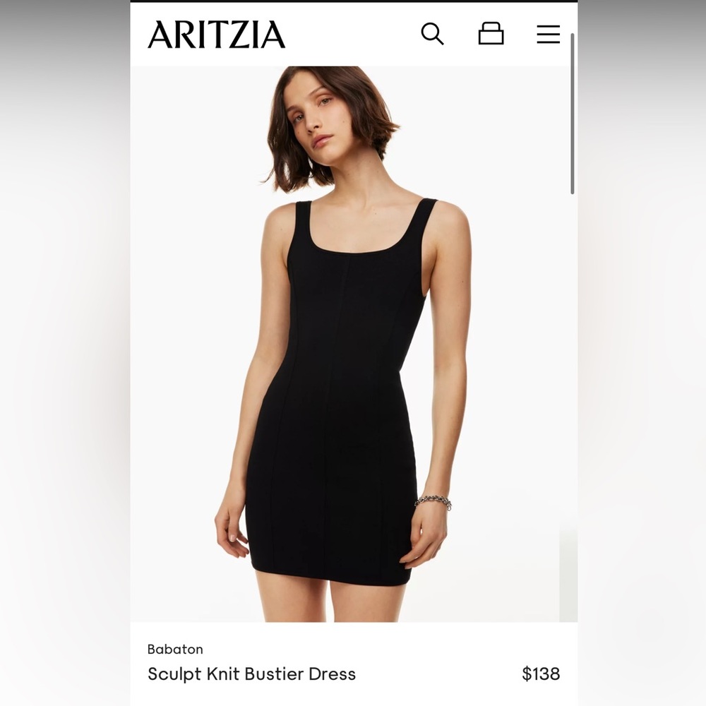 Aritzia Babaton Sculpt Knit Bustier Dress
